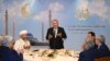 Former Kazakh President Nursultan Nazarbaev speaks at the wake of his younger brother Bolat in Astana on November 18.