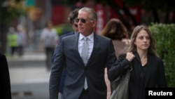 Charles McGonigal, a former FBI official arrives at Federal Court in New York, was a former business associate of Sergei Shestakov, who is set to be sentenced on charges of lying to the FBI.