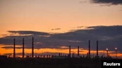  A file photo of the Orenburg gas chemical complex that was hit by Ukrainian drones on October 19. 