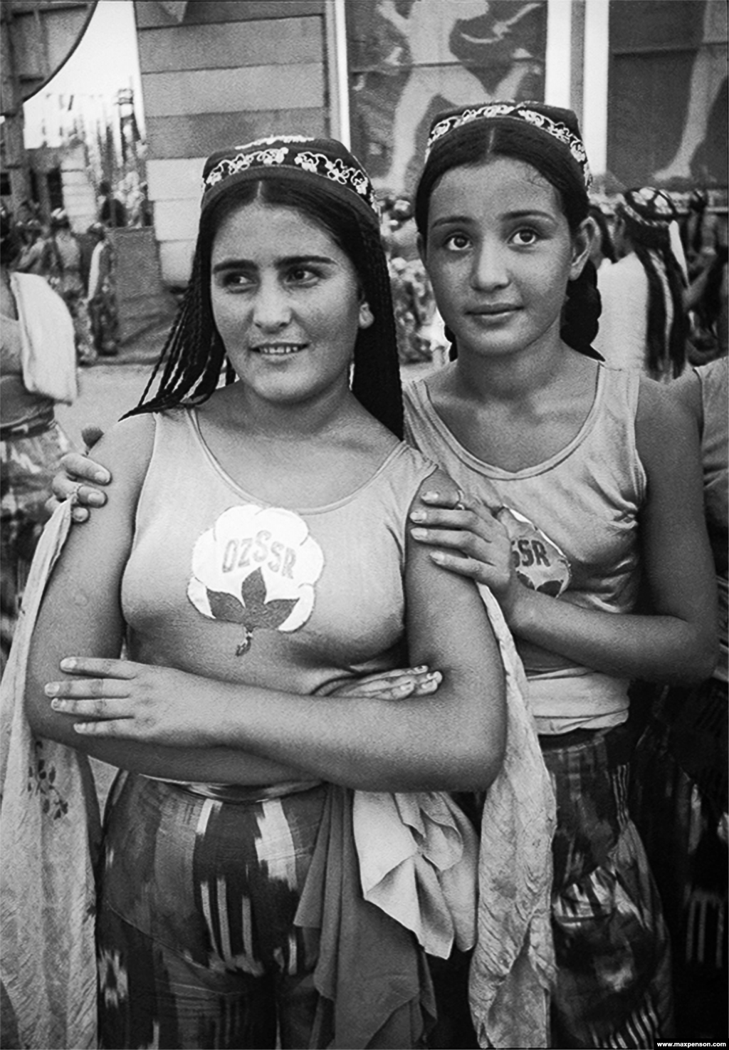 Uzbek girls during a sports event. Max Penson worked for the Soviet outlets Pravda Vostoka (The Truth of the East) and TASS, the state news agency.