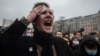 На протестной акции в поддержку Навального, Москва, 23.01.2021