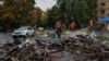 Урнатини во близина на Киев, по рускиот воздушен напад, 10 октомври 2025 година